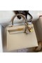 Hermes Kelly Sellier 25 Bicolor Bag in Craie and Trench Epsom Calfskin Replica