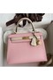Hermes Kelly Sellier 25 Bicolor Bag in Rose Sakura and Craie Epsom Calfskin Replica