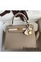 Hermes Kelly Sellier 25 Bicolor Bag in Trench and Craie Epsom Calfskin Replica