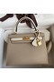Hermes Kelly Sellier 25 Bicolor Bag in Trench and Craie Epsom Calfskin Replica