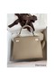 Hermes Kelly Sellier 25 Bicolor Bag in Trench and Craie Epsom Calfskin Replica