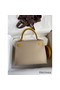 Hermes Kelly Sellier 25 Bicolor Bag in Trench and Yellow Epsom Calfskin Replica