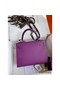 Hermes Kelly Sellier 25 Handmade Bag In Anemone Epsom Calfskin Replica