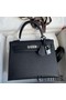 Hermes Kelly Sellier 25 Handmade Bag In Black Epsom Calfskin Replica