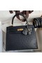 Hermes Kelly Sellier 25 Handmade Bag In Black Ostrich Leather Replica