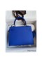 Hermes Kelly Sellier 25 Handmade Bag In Blue France Epsom Calfskin Replica