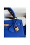 Hermes Kelly Sellier 25 Handmade Bag In Blue France Epsom Calfskin Replica