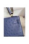 Hermes Kelly Sellier 25 Handmade Bag In Blue Iris Ostrich Leather Replica