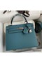 Hermes Kelly Sellier 25 Handmade Bag In Blue Jean Epsom Calfskin Replica