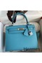 Hermes Kelly Sellier 25 Handmade Bag In Blue du Nord Epsom Calfskin Replica