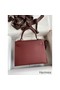 Hermes Kelly Sellier 25 Handmade Bag In Bordeaux Epsom Calfskin Replica