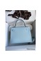 Hermes Kelly Sellier 25 Handmade Bag In Celeste Epsom Calfskin Replica
