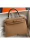 Hermes Kelly Sellier 25 Handmade Bag In Chai Epsom Calfskin Replica
