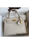 Hermes Kelly Sellier 25 Handmade Bag In Craie Epsom Calfskin Replica