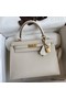 Hermes Kelly Sellier 25 Handmade Bag In Craie Epsom Calfskin Replica