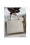 Hermes Kelly Sellier 25 Handmade Bag In Craie Epsom Calfskin Replica