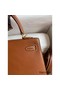 Hermes Kelly Sellier 25 Handmade Bag In Gold Barenia Calfskin Replica