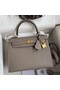 Hermes Kelly Sellier 25 Handmade Bag In Gris Asphalt Epsom Calfskin Replica