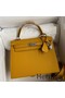 Hermes Kelly Sellier 25 Handmade Bag In Jaune Ambre Epsom Calfskin Replica