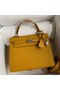 Hermes Kelly Sellier 25 Handmade Bag In Jaune Ambre Epsom Calfskin Replica