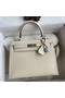 Hermes Kelly Sellier 25 Handmade Bag In Nata Epsom Calfskin Replica