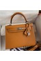 Hermes Kelly Sellier 25 Handmade Bag In Toffee Epsom Calfskin Replica