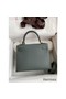 Hermes Kelly Sellier 25 Handmade Bag In Vert Amande Epsom Calfskin Replica