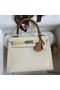 Hermes Kelly Sellier 25 Tricolor Bag in Craie/Sesame/Yellow Epsom Calfskin Replica