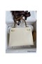 Hermes Kelly Sellier 25 Tricolor Bag in Craie/Sesame/Yellow Epsom Calfskin Replica