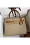 Hermes Kelly Sellier 28 Bicolor Bag in Trench and Gold Epsom Calfskin Replica