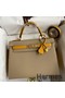 Hermes Kelly Sellier 28 Bicolor Bag in Trench and Yellow Epsom Calfskin Replica