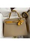 Hermes Kelly Sellier 28 Bicolor Bag in Trench and Yellow Epsom Calfskin Replica