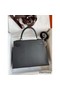 Hermes Kelly Sellier 28 Handmade Bag In Black Epsom Calfskin Replica