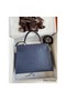 Hermes Kelly Sellier 28 Handmade Bag In Blue Iris Ostrich Leather Replica