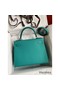 Hermes Kelly Sellier 28 Handmade Bag In Blue Paon Epsom Calfskin Replica