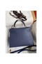 Hermes Kelly Sellier 28 Handmade Bag In Blue Saphir Epsom Calfskin Replica