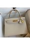 Hermes Kelly Sellier 28 Handmade Bag In Craie Epsom Calfskin Replica
