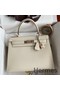 Hermes Kelly Sellier 28 Handmade Bag In Craie Evercolor Calfskin Replica