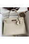 Hermes Kelly Sellier 28 Handmade Bag In Craie Evercolor Calfskin Replica