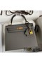 Hermes Kelly Sellier 28 Handmade Bag In Etain Epsom Calfskin Replica