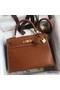 Hermes Kelly Sellier 28 Handmade Bag In Gold Barenia Calfskin Replica
