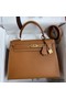 Hermes Kelly Sellier 28 Handmade Bag In Gold Epsom Calfskin Replica