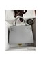 Hermes Kelly Sellier 28 Handmade Bag In Gris Mouette Epsom Calfskin Replica