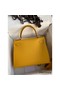 Hermes Kelly Sellier 28 Handmade Bag In Jaune Ambre Epsom Calfskin Replica