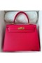 Hermes Kelly Sellier 28 Handmade Bag In Rose Extreme Epsom Calfskin Replica