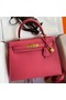 Hermes Kelly Sellier 28 Handmade Bag In Rose Lipstick Epsom Calfskin Replica