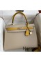 Hermes Kelly Sellier 32 Bicolor Bag in Trench and Yellow Epsom Calfskin Replica
