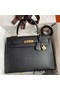 Hermes Kelly Sellier 32 Handmade Bag In Black Epsom Calfskin Replica