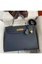 Hermes Kelly Sellier 32 Handmade Bag In Blue Indigo Epsom Calfskin Replica