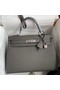 Hermes Kelly Sellier 32 Handmade Bag In Etain Epsom Calfskin Replica